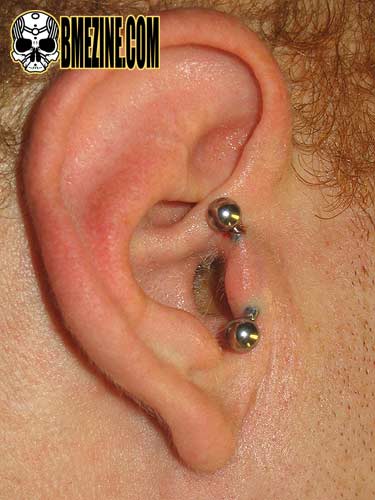 Picture 3 – Vertical tragus piercing. Source – bmezine