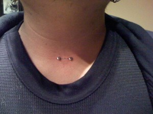 Neck Piercing in Front