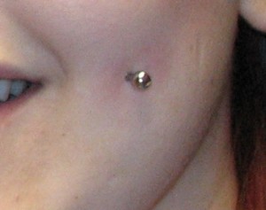pictures of cheek piercing