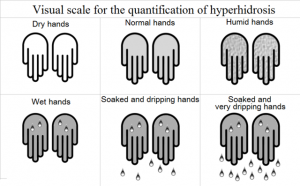 Hyperhidrosis visual scale